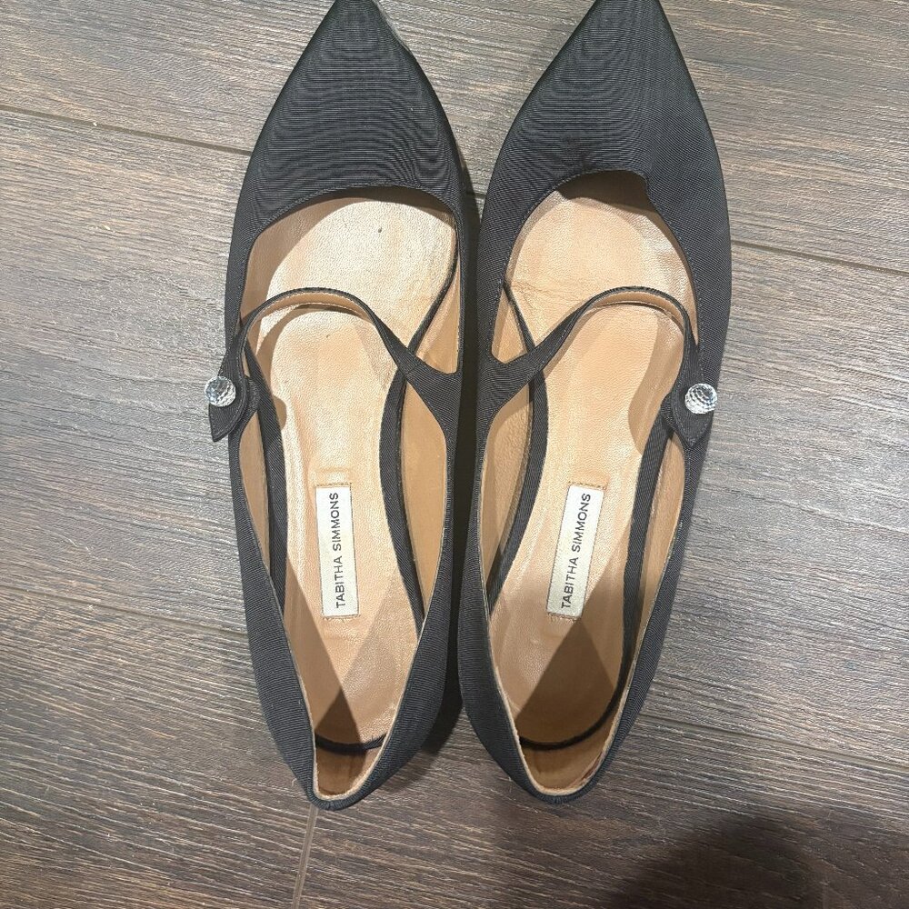 Tabitha Simmons Grosgrain Mary Janes